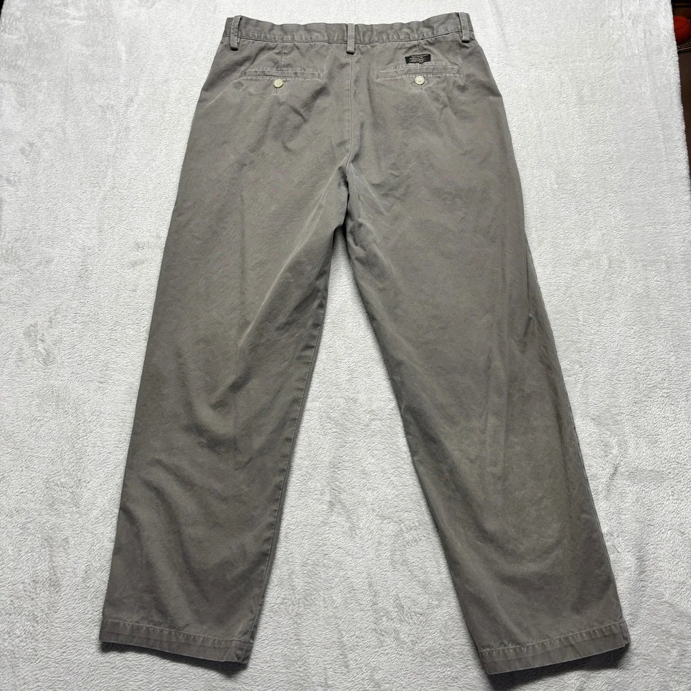 Banana Republic Gavin Straight Fit Chino Pants Mens 34x30 Stone Gray 100% Cotton